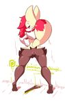  2017 animated anthro blush braixen butt diives female hair looking_back nintendo nude pok&eacute;mon pussy red_hair solo stick twerking video_games 