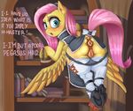  2017 anatomically_correct anatomically_correct_pussy animal_genitalia animal_pussy anus blush book bookshelf butt clitoris clothing cutie_mark dankflank dialogue english_text equine equine_pussy eyelashes feathered_wings feathers female feral fluttershy_(mlp) friendship_is_magic fur hair hi_res inside legwear long_hair looking_at_viewer mammal my_little_pony open_mouth panties pegasus pink_hair pussy solo sweat text underwear wings 