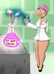  2016 big_breasts breasts cleavage clothed clothing eyewear fangs footwear glasses green_eyes hair hi_res high_heels koopa koopa_troopa lab_coat levitating magic magikoopa mario_bros nintendo nurrai_(character) panties pink_hair potion razorxshell reptile scalie science scientist shoes simple_background smile turtle underwear video_games 