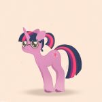 1:1 absurd_res black_eyes blue_mane blue_tail blush closed_frown colored digital_drawing_(artwork) digital_media_(artwork) english_description equid equine eyewear feathering female female_feral feral friendship_is_magic frown fur glasses hair hasbro hi_res hooves horn long_tail mammal mane mouth_closed multicolored_mane multicolored_tail my_little_pony mythological_creature mythological_equine mythology nerd pink_mane pink_tail ponytail purple_hooves purple_horn purple_mane purple_tail quadruped round_glasses shaded simple_background solo sparkles sparkling_eyes standing starburst_uwu tail tan_background twilight_sparkle_(mlp) unguligrade unicorn unicorn_horn