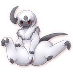  absol anus artist_request censored female flucra furry nintendo no_humans plain_background pok&#233;mon pokemon pussy solo video_games white_background 