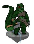 2019 3_toes alpha_channel ambiguous_gender armor armored_body axe bandeau big_forearms big_tail bottomwear bracers breasts clothing countershading creek facial_scar feet female forearms gnull grass green_body green_scales hatchet herm_(lore) hi_res kobold loincloth looking_at_viewer markings muscular muscular_female navel non-mammal_breasts non-mammal_navel orange_eyes plant platform pupils reptilian_eyes rock scales scalie scar simple_background skapp slit_pupils smile smiling_at_viewer smirk smirking_at_viewer solo spiked_tail spikes spikes_(anatomy) stone_floor swolebold tail thagomizer toes topwear transparent_background tribal tribal_clothing tribal_markings ventral_scales weapon