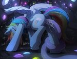  2017 blue_feathers blue_fur blush butt cutie_mark equine eyes_closed feathered_wings feathers female feral friendship_is_magic fur hair hioshiru hooves mammal multicolored_hair multicolored_tail my_little_pony pegasus penetration pussy rainbow_dash_(mlp) rainbow_hair rainbow_tail solo tentacles underhoof vaginal vaginal_penetration wings 