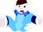  abs anthro arctic_foxscarf barefoot blush canine clothing crying fox fur hair jumpsuit leggrab lifted male mammal raised_arm red_hair shario shario_snowfur shariosnowfur skinsuit tears tight_clothing tongue tongue_out white_fur 