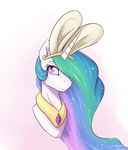  2017 alasou alpha_channel equine eyelashes fake_ears fake_rabbit_ears female feral friendship_is_magic hair hair_over_eye horn long_hair looking_at_viewer mammal multicolored_hair my_little_pony portrait princess_celestia_(mlp) purple_eyes smile solo unicorn 