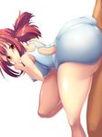  1boy 1girl ass buttjob competition_swimsuit huge_ass keijo!!!!!!!! looking_back penis rubbing tacchon toyoguchi_non 