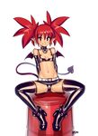  bat_wings belt black_footwear black_panties blush boots breasts demon_girl demon_tail demon_wings disgaea earrings elbow_gloves etna fang fang_out full_body gloves high_heel_boots high_heels highres jewelry looking_at_viewer makai_senki_disgaea panties pointy_ears red_hair simple_background sitting skull skull_earrings small_breasts smile solo spread_legs tail thigh_boots thighhighs typo_(requiemdusk) underwear white_background wings 