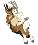  anthro antlers cervine cuddling deer digitigrade hooves horn leopold male male/male male_pregnancy mammal nude pregnant reindeer shout shu_huang sika_deer 