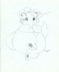  &lt;3 2011 3_toes :&lt; breasts bunearyk covering covering_breasts ear_piercing feet female fur hi_res looking_at_viewer minccino nintendo overweight overweight_female piercing pok&eacute;mon ponytail sketch solo text toes video_games watermark wide_hips 