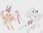  2017 ambiguous_gender anthro blue_eyes canine darkrai deoxys dog duck_hunt_dog_(artist) duo emboar fur fusion golett hybrid jellicent lairon legendary_pok&eacute;mon lillipup mammal nintendo open_mouth pok&eacute;mon scizor simple_background smile standing traditional_media_(artwork) video_games white_background yellow_eyes 