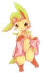  artist_request brown_eyes furry leafeon open_mouth pokemon 