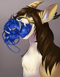  2016 ambiguous_gender anthro blue_eyes breasts dragon duo ear_piercing eastern_dragon female feral fur hair horn nude nummynums open_mouth piercing scalie scared simple_background sirah smile soft_vore sorika_mai_selena tartii tongue vore whiskers white_fur 