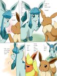  brother brother_and_sister eevee eeveelution female flareon fur glaceon male nezumi nintendo pok&eacute;mon sibling sister video_games 
