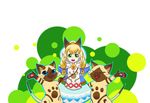  1girl animal_ears blonde_hair braid cat cat_ears elbow_gloves felyne gloves green_eyes medium_hair meowstress monster_hunter monster_hunter_x 