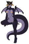  anthro breasts dragon female kitsunewaffles-chan looking_at_viewer nipples nude pussy smile solo wide_hips 