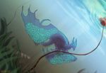  ambiguous_gender claws colored_sketch detailed_background dragon feral membranous_wings scalie solo underwater velannal water western_dragon wings 