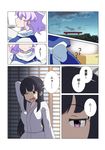  alternate_costume alternate_hairstyle bangs black_hair blunt_bangs bow cato_(monocatienus) colorized comic commentary_request cooking d; hakurei_reimu juban ladle lavender_hair letty_whiterock long_hair multiple_girls night_clothes one_eye_closed open_mouth pot purple_eyes robe sleepwear steam tasting touhou translated very_long_hair waking_up white_robe 