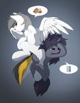  brown_eyes equine eyelashes fan_character feathers featureless_crotch fur grey_background grey_fur grey_hair hair hioshiru hooves horn mammal my_little_pony pegasus simple_background smile unicorn white_feathers wings yellow_eyes 