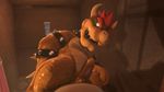  anal anal_penetration animated anthro balls bowser duo erection first_person_view horn huge_head ictonica koopa male male/male mario_bros nintendo open_mouth penetration scalie sex video_games 