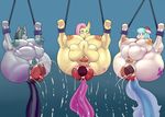  2017 abdominal_bulge anal anal_penetration anthro anthrofied anus areola ber00_(artist) breasts chain coco_pommel_(mlp) cum cum_in_ass cum_inside cutie_mark disembodied_penis earth_pony equine female fluttershy_(mlp) friendship_is_magic group hair horse male male/female mammal marble_pie_(mlp) multicolored_hair my_little_pony nipples nude penetration penis pink_hair pony pussy quadruple_anal sex suspension two_tone_hair 