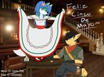  anthro aventis bar blue_hair breasts cantina clothed clothing cowboy dancing djcoyoteguy dress ear_piercing fur green_fur hair jewelry mexican mexico piercing romantic_couple ruben_(djcoyoteguy) saloon smile western 