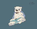  balls bear eyewear glasses male mammal nipples polakuma polar_bear pubes solo 