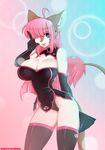  anthro big_breasts breasts clothing feline female fur hair looking_at_viewer mammal miiyori solo tight_clothing wide_hips 