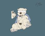  balls bear cum eyewear flaccid glasses mammal masturbation nipples penile_masturbation penis polakuma polar_bear solo toying_self urethral 