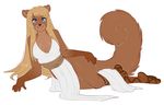  anthro clothed clothing dress female kitsunewaffles-chan looking_at_viewer lying mammal on_side rodent smile solo squirrel wide_hips 