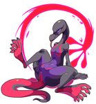 2017 anthro anus blush female nintendo nude pok&eacute;mon pussy salazzle smile snappygrey solo spread_legs spreading tongue tongue_out video_games 