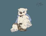  balls bear belt clothing mammal polakuma polar_bear shorts 