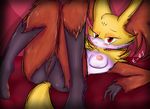  2017 5_fingers anthro anus areola barefoot big_breasts black_fur black_nose blush breasts butt canine claws delphox digital_media_(artwork) e-01 eyebrows eyelashes feet female fox fur grey_fur half-closed_eyes inner_ear_fluff looking_at_viewer mammal multicolored_fur nintendo nipples nude pawpads paws pink_nipples pink_pussy pok&eacute;mon pussy red_eyes red_fur seductive simple_background smile solo spread_legs spreading toe_claws toes video_games white_fur yellow_fur 