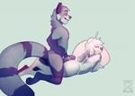  anthro cum cumshot duo ejaculation erection hot_dogging korichi lying male male/male mammal on_front orgasm purple_theme red_panda sketch smile 