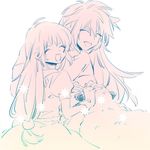  brother_and_sister dress eyes_closed fingerless_gloves gloves lilith_aileron long_hair open_mouth sheep stahn_aileron tales_of_(series) tales_of_destiny 
