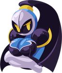  alpha_channel anthro anthrofied armor big_breasts blue_body breasts crossed_arms crossgender female frostedwarlock half-portrait kirby_(series) mask meta_knight nintendo pauldron ponytail solo video_games yellow_eyes 