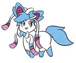  2017 aetherouranos eeveelution female feral looking_at_viewer nia nintendo pok&eacute;mon shiny simple_background solo sylveon video_games 
