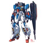  2025 absurdres aeug alternate_universe beam_cannon colored_lineart commentary_request dated energy_gun english_commentary gundam gundam_gquuuuuux highres machinery mecha mecha_focus mobile_suit no_humans original pravin_rao_santheran red_eyes redesign robot science_fiction signature v-fin weapon white_background yamashita_ikuto_(style) zeta_gundam zeta_gundam_(mobile_suit) 