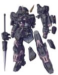  berga_giros cable comiket_93 crossbone_vanguard emblem gundam gundam_f91 highres logo machinery mecha mecha_focus mobile_suit no_humans robot roundel s.shimizu science_fiction shot_lancer white_background 