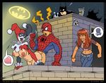 akabur batman crossover dc harley_quinn marvel mary_jane_watson peter_parker sottocolle spider-man 