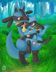  cub cum cute dirt female forest grass hug lucario male nintendo penetration penis pok&#233;ball pok&#233;mon pokemon pussy red_eyes riolu straight tree tricksta video_games wood young 