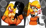  2017 anthro anus areola bandicoot bdsm big_breasts breasts coco_bandicoot crash_bandicoot_(series) dominatrix duo english_text erect_nipples female huge_breasts mammal marsupial nipples nude oddrich pubes pussy tawna_bandicoot text video_games whip 