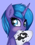  2017 blush equine female feral friendship_is_magic fur hair horn mammal my_little_pony pillow princess_luna_(mlp) smile solo twiren unicorn 