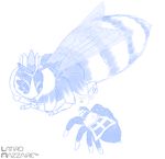  &lt;3 2014 6_legs 8_eyes 8_legs antennae arachnid arthropod bee crown feral feralized insect insect_wings kirby_(series) latiro monochrome neck_tuft nintendo queen_sectonia simple_background spider stinger taranza tuft video_games white_background wings 