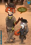  2017 anthro canine clothed clothing comic disney female fox fur group judy_hopps kendall_collins lagomorph male mammal nick_wilde rabbit text zootopia 