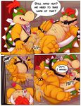  balls bowser bowser_jr. comic cum cum_in_ass cum_inside duo father father_and_son gag gagged hot_dogging humanoid_penis incest koopa male male/male mario_bros nintendo parent penis puggy scalie son video_games 