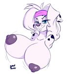  2017 alpha_channel anthro areola big_breasts breasts canine dal_(joelasko) dalmatian dog erect_nipples female hi_res huge_breasts mammal nipples smutbooru solo 