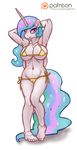  alpha_channel anthro armpits big_breasts bikini breasts clothing equine friendship_is_magic horn looking_at mammal my_little_pony navel patreon plantigrade pose princess_celestia_(mlp) simple_background sketch smudge_proof solo sun swimsuit transparent_background viewer winged_unicorn wings 
