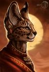  2017 amber_eyes ambiguous_gender anthro black_nose brown_fur digital_media_(artwork) feline flashw fur mammal serval solo spots spotted_fur whiskers 