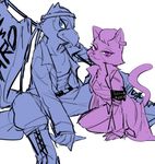  2017 anthro avian bird black_nose blue_eyes boots claws clothing duo english_text falco_lombardi feline female flags footwear hair headband jacket japanese_text katt_monroe male mammal nintendo purple_eyes short_hair sitting smile star_fox text video_games 山羊 