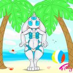  2017 alien breasts clothing digital_media_(artwork) female fionthebunny fur humanoid looking_at_viewer multi_breast navel smile solo swimsuit 